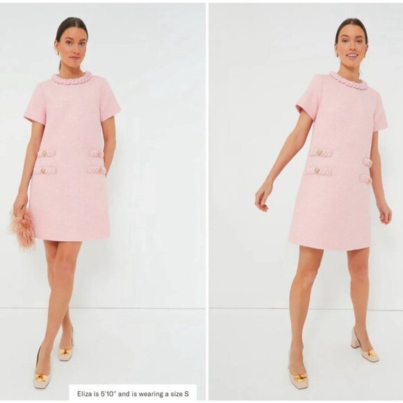 Tuckernuck Blossom Pink Tweed Jackie Dress 3XL